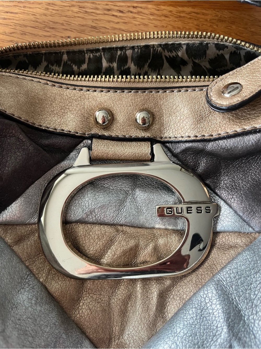 Guess Hobo Metallic Shoulder Bag - Picture 11 of 11